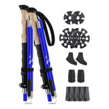 Set 2 Bastones De Trekking Senderismo Bastones Plegables