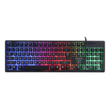 Teclado Gamer Tedge Ml-gk100 Led Rgb Cor De Teclado Preto