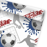 Papel De Parede Futebol Menino Bola Jogo Kit 02 Rolos A665
