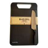 Tabla De Corte + Cuchillo Santoku Set Parrillero Blackbull