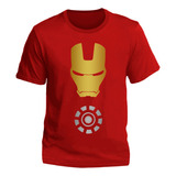 Remera Iron Man Silueta Cara Tony Stark Comic Superheroe