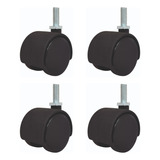 4 Ruedas Para Mueble Mesa Giratorias 30mm Con Rosca