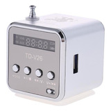 Bocinas Digitales Fm Td-v26 Con Mini Radio Receptor