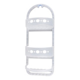 Organizador Regadera Plastico Blanco 66 Cm Repisas Y Ganchos