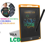 Lousa Digital Criança 10.5 Lcd Tablet P/ Escrever E Desenhar Cor Laranja