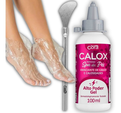 Kit Spa Dos Pés Cora Calox Gel + Bisturi 222  + Botinhas