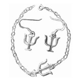 Plata925 Pulsera Aretes Símbolo Psicologia Psique Licenciada