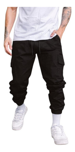 Pantalon Cargo Jogger Hombre Con Bolsillos Talles Amplios