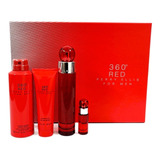 Set Perfume 360 Red Perry Ellis Men 4pzs (100% Original)