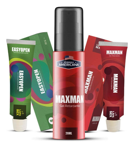 Kit Estimulante Masculino Retardante Spray Maxman Anestesico