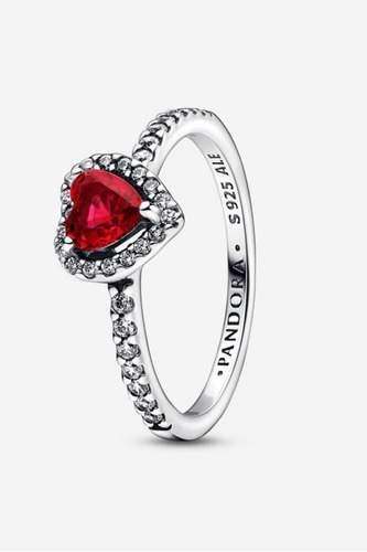 Anillo Corazón Rojo Pandora  Plata 925