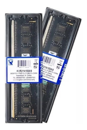 Memória Kingston Ddr4 8gb 2133 Mhz Desktop Kit C/50 Unidades