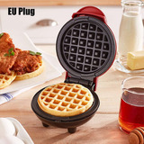 110v Mini Waflera Eléctrica Redonda Máquinas Waffles Color Red