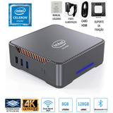 Mini Pc Intel Mini Pc Gk3 Pro Com Windows 11 Pro,  Celeron N5095, Memória Ram De  8gb E Capacidade De Armazenamento De 128gb Cor Cinza-escuro