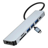 Hub Usb Tipo C 5 Em 1 Hdmi Ideal Para iPad E Tablet Samsung