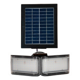 Lámpara Led Solar 6000k 5w Sensor De Movimiento Ip54 Exterio Color Negro Lumimexico 23024-2