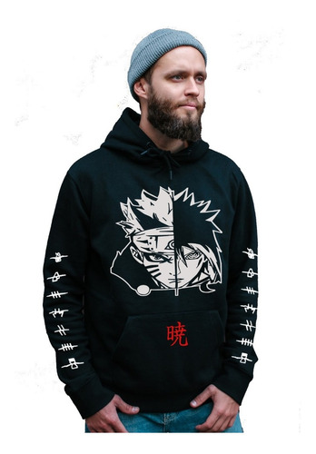 Uzumaki Sasuke - Buzo Canguro Unisex - Naruto / Hasta Xxl