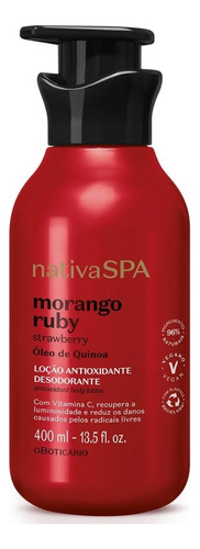 Para Corpo O Boticário Nativa Spa De 400ml/400g Morango Ruby