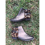 Botas Cortas Botinetas Hush Puppies Cuero Talle 35 (1r)