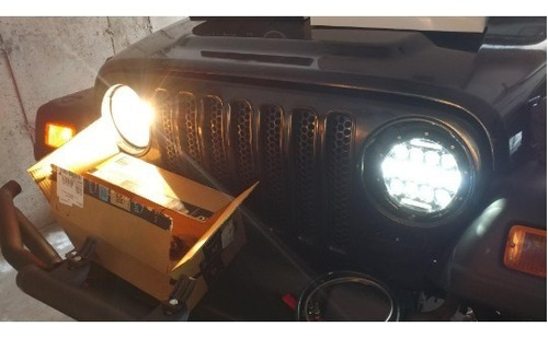 Faros Led Redondo 7  Alta Y Baja Remplazo Machito Jeep 4x4 Foto 6