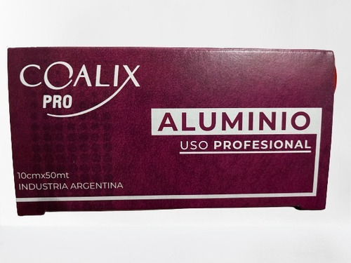 Papel Aluminio Rollo 10 Cm X 50 M Coalix  Peluqueria Uso Pro