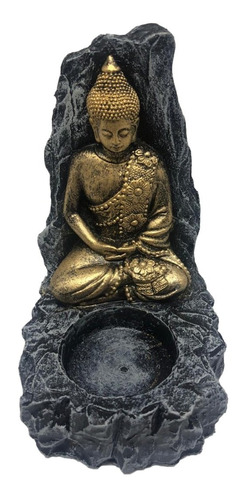 Incensário Porta Vela Buda - 12cm