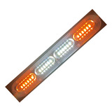 Barra De Led Estrobo Ambar Blanco 24 Leds 72w Auto Motos Rzr