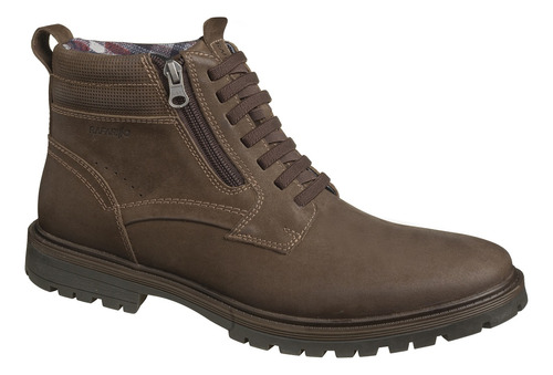 Bota Couro Coturno Rafarillo Masculino Zíper Você + Alto