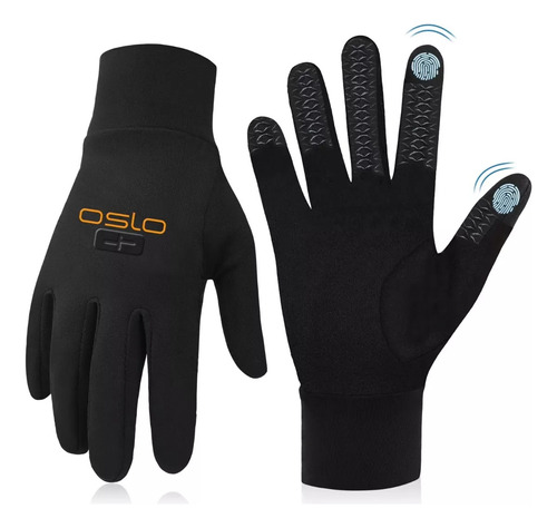 Guantes Largos Ciclismo Moto Touch Unisex Oslo Negros