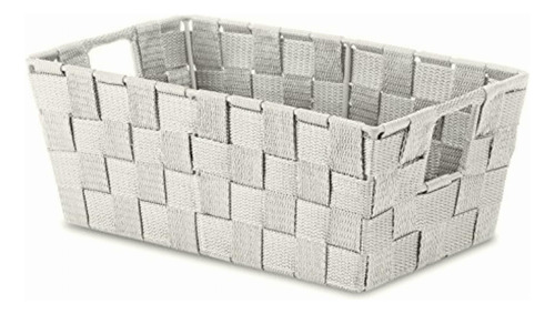 Whitmor Cesta Tejida Pequeña Para Estante, Moonstruck Gray,