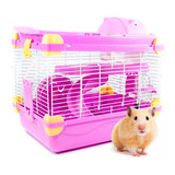 Gaiola Hamster Vip Acrílico Completa Rosa