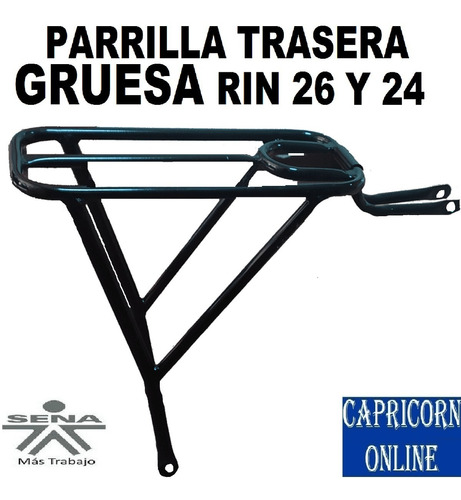 Parrilla Trasera Gruesa Bicicleta Rin 26