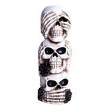 Trio Calaveras Espeluznante 32 Cm Halloween Deco Hopetoys 