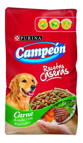 Alimento Campeón Recetas Caseras Para Perro Adulto Todos Los Tamaños Sabor Carne Y Vegetales En Bolsa De 4kg
