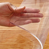 Mantel Rectangular Grueso De Plástico Transparente Impermeab
