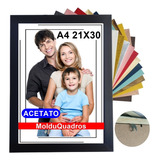 Kit 10 Molduras Certificado A4 21x30 Com Acetato Premium