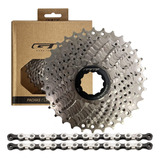 Pacha Cassette 10v Gw 11-32 Piñones + Cadena Kmc X10 Ruta