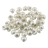 Botones Tegg Half Pearl, Con Forma De Cúpula, 10 Mm, 50 Unid