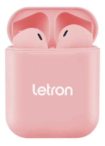 Fone De Ouvido In-ear Sem Fio Letron Cor Rosa