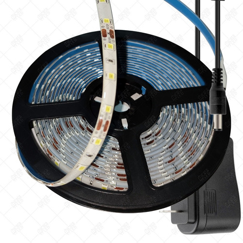 Tira Led Exterior 12v 5m Recortable Con Eliminador 12v