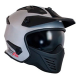 Casco Cafe Racer Tx-726 Modular Certificado Plata Con Visera