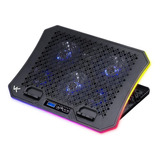 Base Suporte Para Notebook Com Ajuste De 7 Posições E Rgb