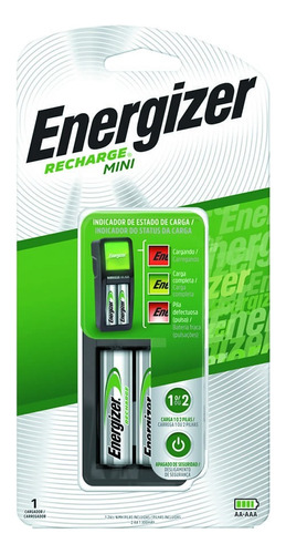 Cargador De Pilas Energizer Mini + 2 Pilas Aa