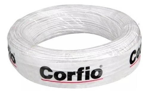 Cabo Fio Paralelo Flexível 300v 2x2,5mm Branco 100mts Corfio