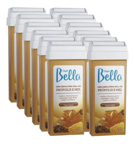 Depil Bella Cera Roll-on Própolis E Mel 100g - 24 Unidades