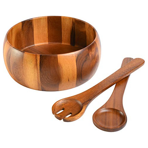 Gibson Home Laurel Juego De Ensaladeras De Madera De Acacia,