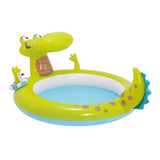 Pileta Inflable  Infantil Lagarto Spray Intex  198x160x91 Cm