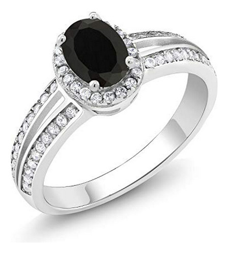 La Piedra De Gema Rey Negro Onyx 925 Anillo De Plata Esterli