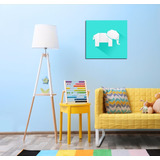 Vinilo Decorativo 45x45cm Elefante Geometrico Moderno