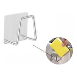 Porta Esponja Percha Adhesiva De Pegar Bacha Cocina Cromo 